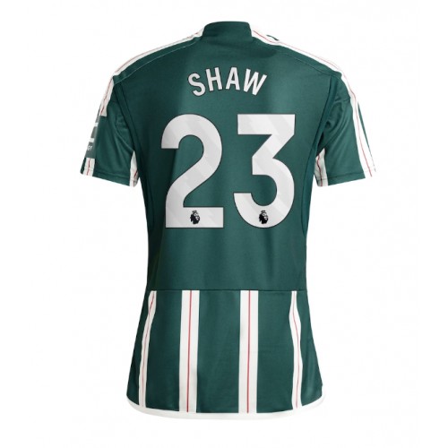 Fotballdrakt Herre Manchester United Luke Shaw #23 Bortedrakt 2023-24 Kortermet